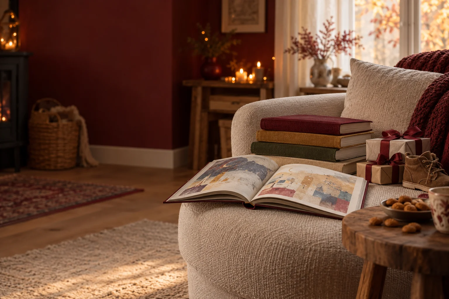 Boeken en kleine cadeautjes klaar voor een gezellig Sinterklaasmoment